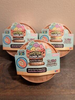 BRAND NEW The Original Mystery Squishy Dumpling Stuffed Bun edition (SET OF 3)